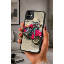 BG AKSESUAR iPhone 12 Uyumlu Motosiklet Desenli Kamera Korumalı Darbelere Dayanıklı Kılıf