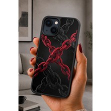 BG AKSESUAR iPhone 14 Plus Uyumlu Zincir Desenli Kamera Korumalı Darbelere Dayanıklı Kılıf