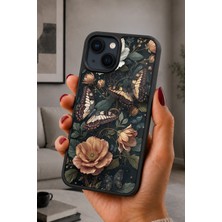 BG AKSESUAR iPhone 13 / 14 Uyumlu Flora Desenli Kamera Korumalı Darbelere Dayanıklı Kılıf