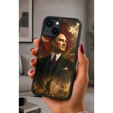 BG AKSESUAR iPhone 15 Plus Uyumlu Asker Desenli Kamera Korumalı Darbelere Dayanıklı Kılıf