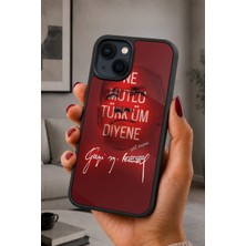 BG AKSESUAR iPhone 14 Plus Uyumlu Nemutlutürküm Desenli Kamera Korumalı Darbelere Dayanıklı Kılıf