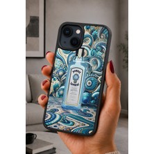 BG AKSESUAR iPhone 14 Plus Uyumlu Bombaysapphire Desenli Kamera Korumalı Darbelere Dayanıklı Kılıf