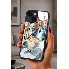 BG AKSESUAR iPhone 14 Plus Uyumlu Venedik Desenli Kamera Korumalı Darbelere Dayanıklı Kılıf