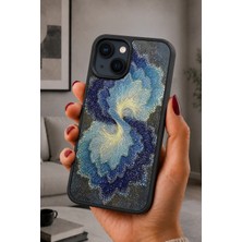 BG AKSESUAR iPhone 14 Plus Uyumlu Galaksi Desenli Kamera Korumalı Darbelere Dayanıklı Kılıf