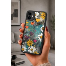 BG AKSESUAR iPhone 12 Mini Uyumlu Papatya Desenli Kamera Korumalı Darbelere Dayanıklı Kılıf