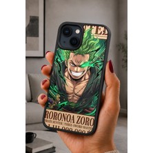 BG AKSESUAR iPhone 15 Uyumlu Zoro Desenli Kamera Korumalı Darbelere Dayanıklı Kılıf