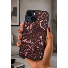 BG AKSESUAR iPhone 14 Plus Uyumlu Mermerdoku Desenli Kamera Korumalı Darbelere Dayanıklı Kılıf