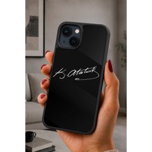 BG AKSESUAR iPhone 14 Plus Uyumlu Imzaatatürk Desenli Kamera Korumalı Darbelere Dayanıklı Kılıf