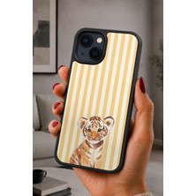 BG AKSESUAR iPhone 14 Plus Uyumlu Kaplanyavrusu Desenli Kamera Korumalı Darbelere Dayanıklı Kılıf