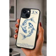 BG AKSESUAR iPhone 14 Plus Uyumlu Pisces Desenli Kamera Korumalı Darbelere Dayanıklı Kılıf