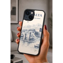 BG AKSESUAR iPhone 14 Plus Uyumlu Aspendos Desenli Kamera Korumalı Darbelere Dayanıklı Kılıf