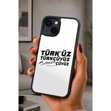 BG AKSESUAR iPhone 14 Plus Uyumlu Tipografi Desenli Kamera Korumalı Darbelere Dayanıklı Kılıf