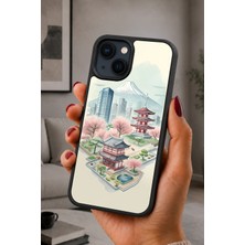 BG AKSESUAR iPhone 15 Uyumlu Tokyo Desenli Kamera Korumalı Darbelere Dayanıklı Kılıf