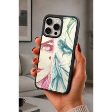 BG AKSESUAR iPhone 14 Pro Max Uyumlu Çiftportre Desenli Kamera Korumalı Darbelere Dayanıklı Kılıf