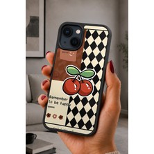 BG AKSESUAR iPhone 15 Plus Uyumlu Mutluluk Desenli Kamera Korumalı Darbelere Dayanıklı Kılıf