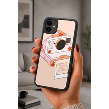 BG AKSESUAR iPhone 12 Uyumlu Analog Desenli Kamera Korumalı Darbelere Dayanıklı Kılıf