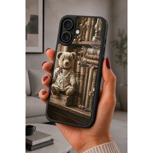 BG AKSESUAR iPhone 16 Uyumlu Teddy Desenli Kamera Korumalı Darbelere Dayanıklı Kılıf