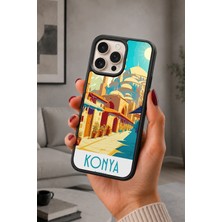 BG AKSESUAR iPhone 16 Pro Uyumlu Konya Desenli Kamera Korumalı Darbelere Dayanıklı Kılıf