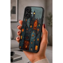 BG AKSESUAR iPhone 16 Uyumlu Köy Desenli Kamera Korumalı Darbelere Dayanıklı Kılıf