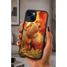 BG AKSESUAR iPhone 15 Uyumlu Bozayı Desenli Kamera Korumalı Darbelere Dayanıklı Kılıf