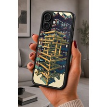 BG AKSESUAR iPhone 16 Uyumlu Pagoda Desenli Kamera Korumalı Darbelere Dayanıklı Kılıf