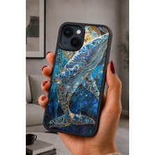 BG AKSESUAR iPhone 15 Uyumlu Balina Desenli Kamera Korumalı Darbelere Dayanıklı Kılıf