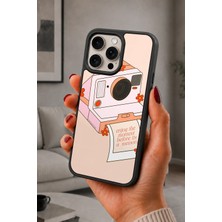 BG AKSESUAR iPhone 15 Pro Uyumlu Analog Desenli Kamera Korumalı Darbelere Dayanıklı Kılıf