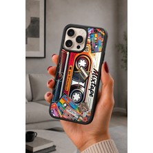BG AKSESUAR iPhone 16 Pro Max Uyumlu Kaset Desenli Kamera Korumalı Darbelere Dayanıklı Kılıf
