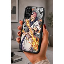 BG AKSESUAR iPhone 16 Uyumlu Ryomen Desenli Kamera Korumalı Darbelere Dayanıklı Kılıf