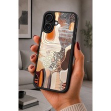 BG AKSESUAR iPhone 16 Plus Uyumlu Organik Desenli Kamera Korumalı Darbelere Dayanıklı Kılıf