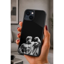 BG AKSESUAR iPhone 15 Uyumlu Yunanheykeli Desenli Kamera Korumalı Darbelere Dayanıklı Kılıf