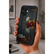 BG AKSESUAR iPhone 16 Uyumlu Ahşap Desenli Kamera Korumalı Darbelere Dayanıklı Kılıf