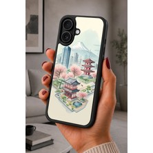 BG AKSESUAR iPhone 16 Uyumlu Tokyo Desenli Kamera Korumalı Darbelere Dayanıklı Kılıf