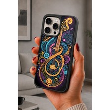 BG AKSESUAR iPhone 15 Pro Max Uyumlu Melodi Desenli Kamera Korumalı Darbelere Dayanıklı Kılıf