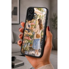 BG AKSESUAR iPhone 16 Uyumlu Çiçekçi Desenli Kamera Korumalı Darbelere Dayanıklı Kılıf