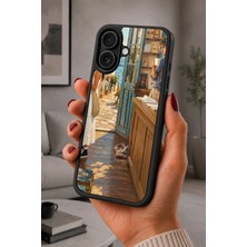 BG AKSESUAR iPhone 16 Uyumlu Bookshop Desenli Kamera Korumalı Darbelere Dayanıklı Kılıf