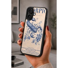 BG AKSESUAR iPhone 16 Uyumlu Scorpio Desenli Kamera Korumalı Darbelere Dayanıklı Kılıf