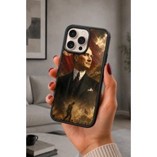 BG AKSESUAR iPhone 16 Pro Uyumlu Asker Desenli Kamera Korumalı Darbelere Dayanıklı Kılıf