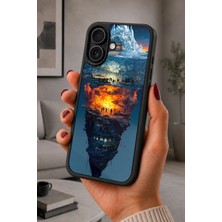 BG AKSESUAR iPhone 16 Uyumlu Buzdağı Desenli Kamera Korumalı Darbelere Dayanıklı Kılıf