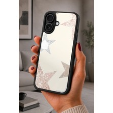 BG AKSESUAR iPhone 16 Uyumlu Işıltı Desenli Kamera Korumalı Darbelere Dayanıklı Kılıf