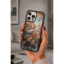 BG AKSESUAR iPhone 16 Pro Uyumlu Fresk Desenli Kamera Korumalı Darbelere Dayanıklı Kılıf
