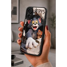 BG AKSESUAR iPhone 16 Uyumlu Kedifare Desenli Kamera Korumalı Darbelere Dayanıklı Kılıf