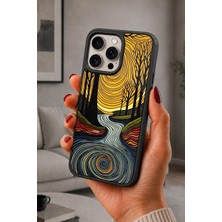 BG AKSESUAR iPhone 14 Pro Max Uyumlu Ağaçhalkası Desenli Kamera Korumalı Darbelere Dayanıklı Kılıf