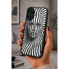 BG AKSESUAR iPhone 16 Plus Uyumlu Illüzyon Desenli Kamera Korumalı Darbelere Dayanıklı Kılıf