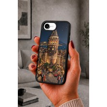 BG AKSESUAR iPhone 16E Uyumlu Galata Desenli Kamera Korumalı Darbelere Dayanıklı Kılıf