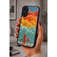 BG AKSESUAR iPhone 16 Uyumlu Bisiklet Desenli Kamera Korumalı Darbelere Dayanıklı Kılıf