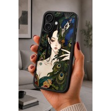 BG AKSESUAR iPhone 16 Uyumlu Tavuskuşu Desenli Kamera Korumalı Darbelere Dayanıklı Kılıf