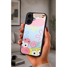 BG AKSESUAR iPhone 17 Uyumlu Süngerbob Desenli Kamera Korumalı Darbelere Dayanıklı Kılıf