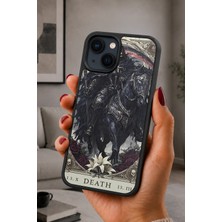BG AKSESUAR iPhone 15 Plus Uyumlu Ölüm Desenli Kamera Korumalı Darbelere Dayanıklı Kılıf