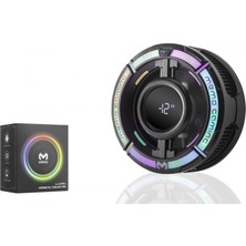 Hace Bazaar Manyetik Telefon Soğutucu Fan 15W Rgb Dijital Ekranlı Siyah CX15